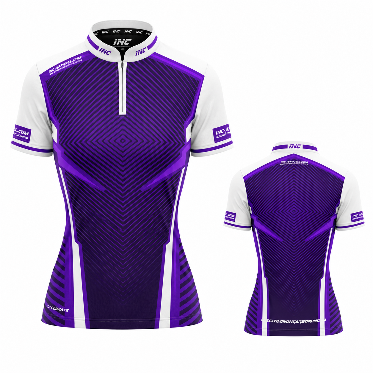 Terminare – Purple and White Darts/Pool Shirt - Womens