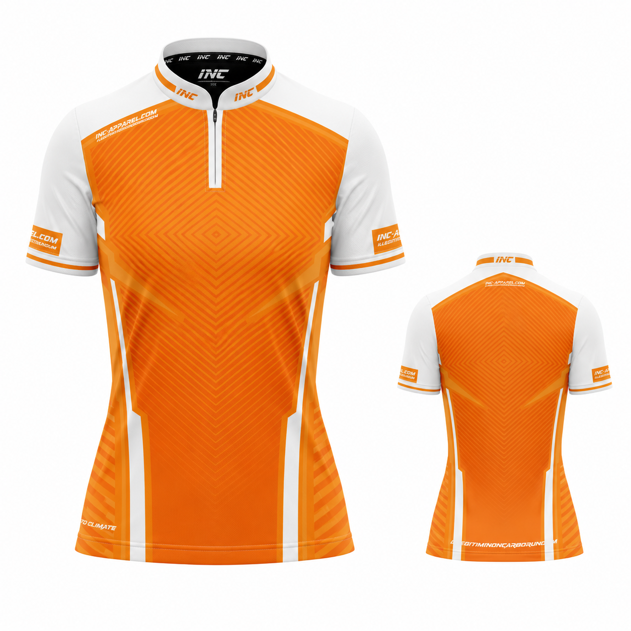 Terminare – Orange and White Darts/Pool Shirt - Womens
