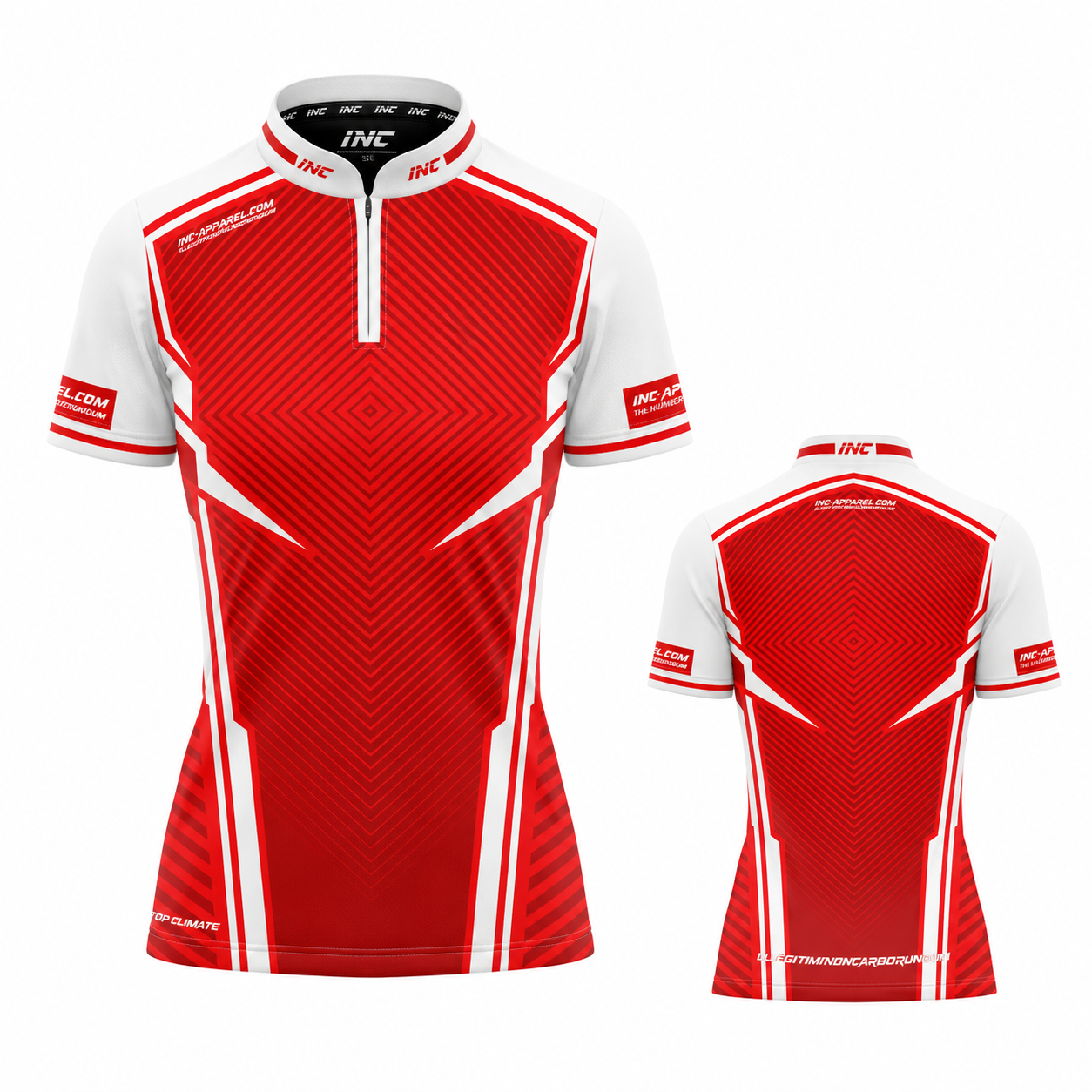 Terminare – Red and White Darts/Pool Shirt - Womens