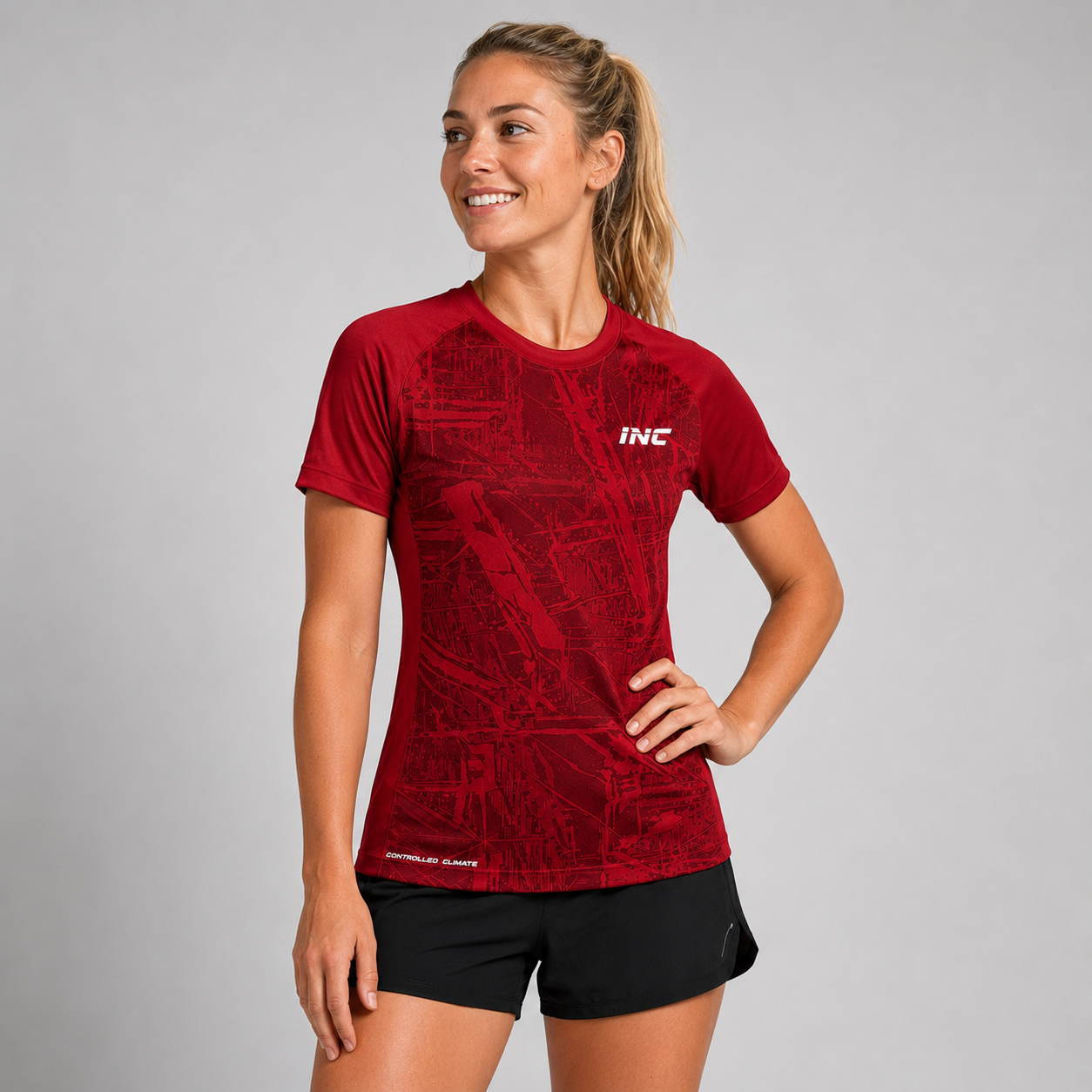 Prima Red Performance Running & Gym T-Shirt Womens