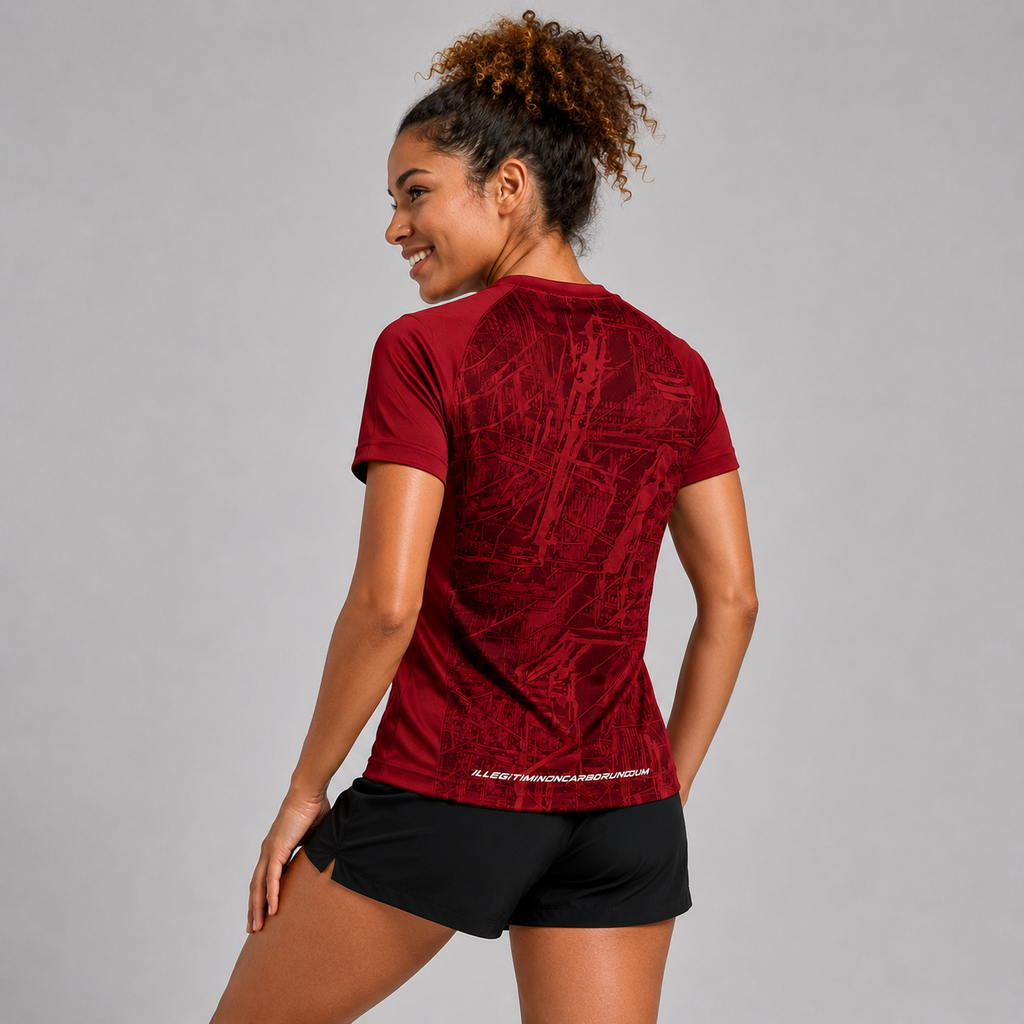 Prima Red Performance Running & Gym T-Shirt Womens