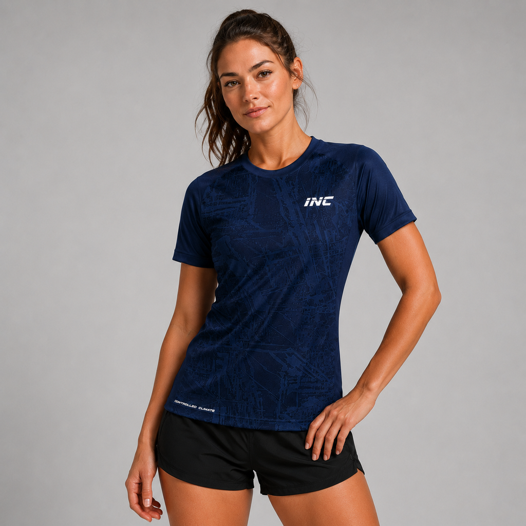 Prima Blue Performance Running & Gym T-Shirt Womens