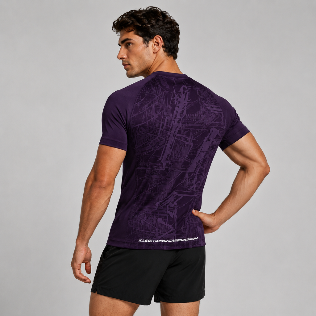 Prima Purple Performance Running & Gym T-Shirt