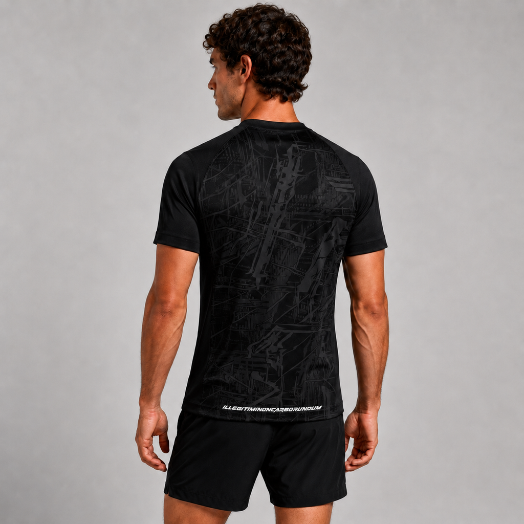Prima Black Performance Running & Gym T-Shirt