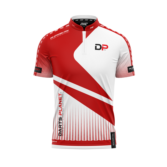 Official Darts Planet TV Pro-1 custom darts shirt with performance fit and bold design