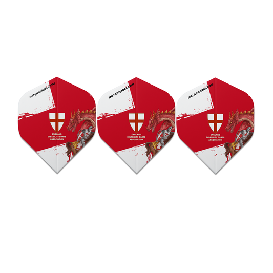 England Disability Darts Association Dart Flights - Number 2 Shape 10 SETS