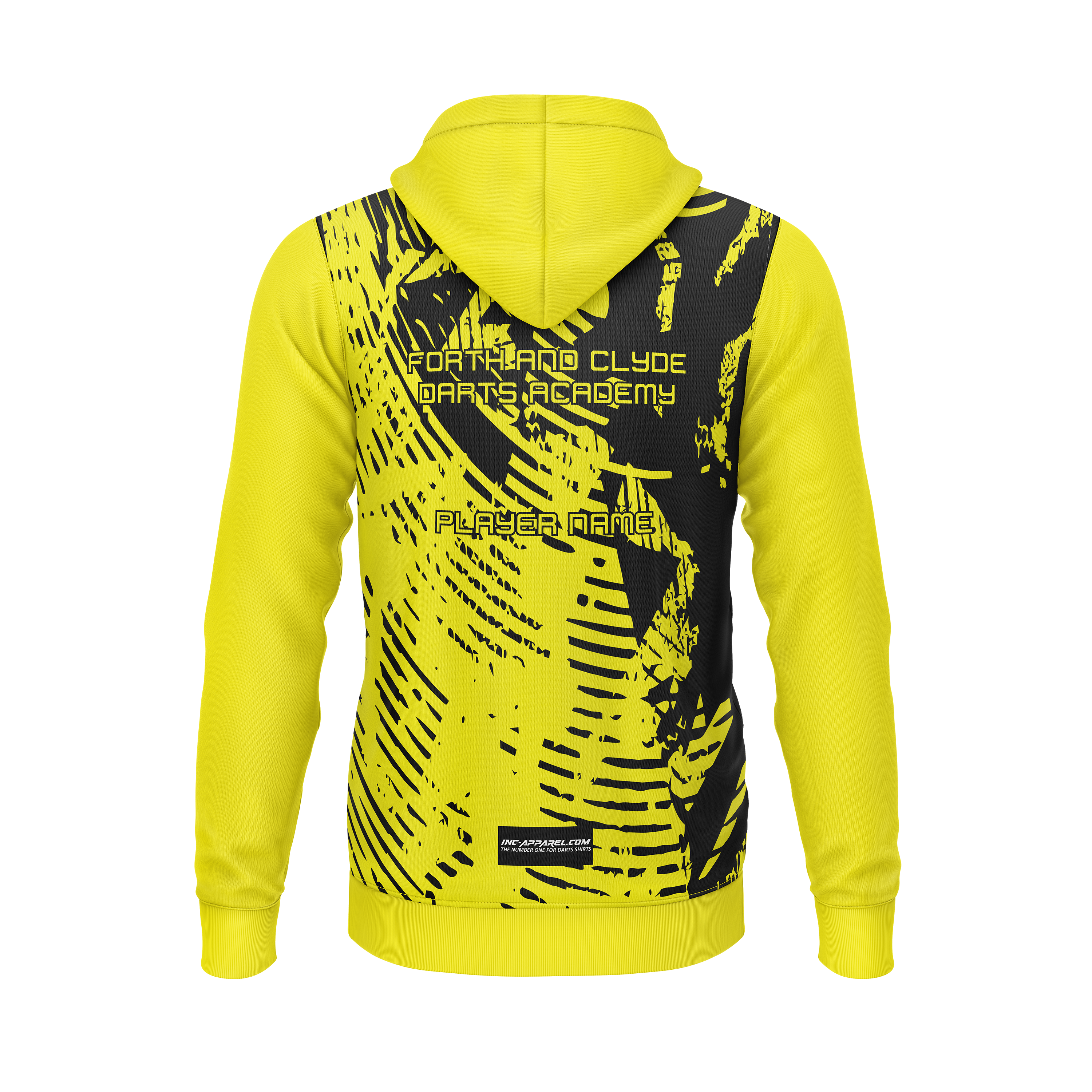Forth and Clyde Darts Academy Hoodie – Back View | INC-APPAREL