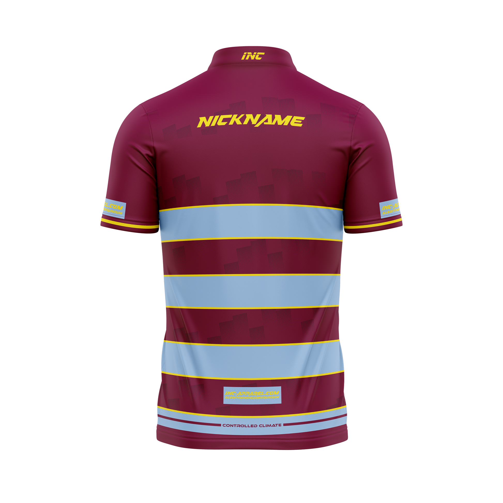 Gladius Floris XPRO Collar Custom Pool Shirt – Back View | INC-APPAREL