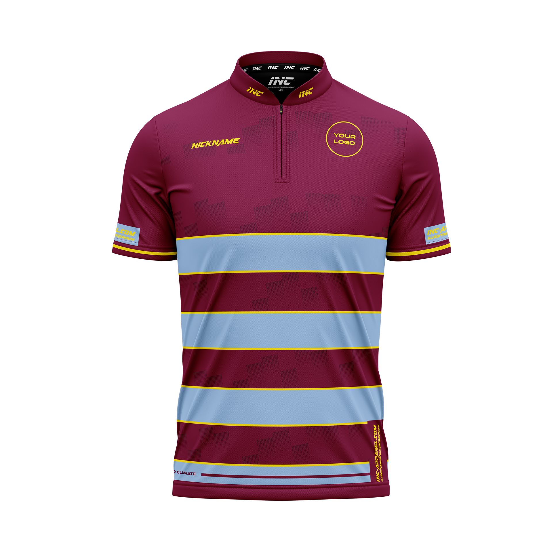 Gladius Floris XPRO Collar Custom Pool Shirt – Front View | INC-APPAREL