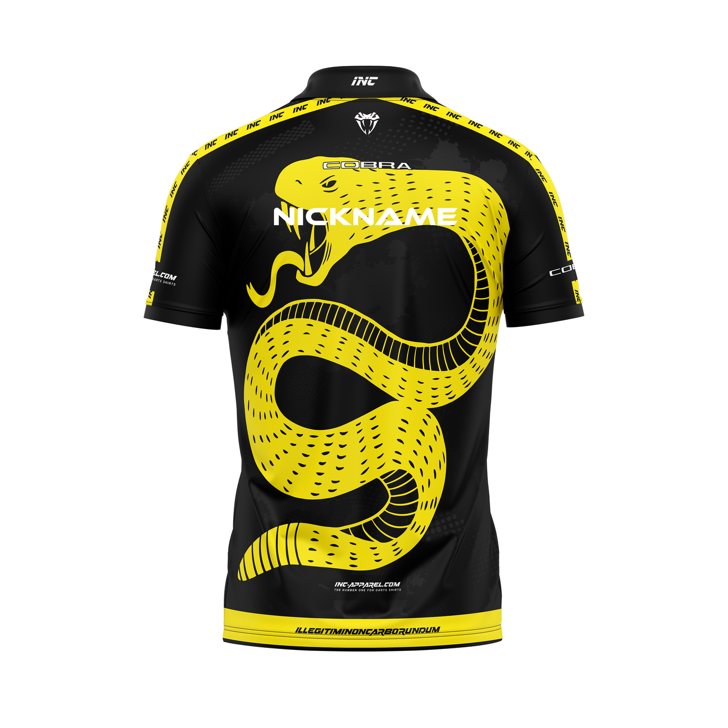 Cobra Naja Nigricollis Zip Polo Darts Shirt