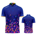 Infinita Blue Rainbow Pixel Unisex Darts and Pool Shirt by INC-APPAREL