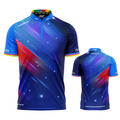 Infinita Blue Rainbow Starlight Unisex Darts and Pool Shirt by INC-APPAREL
