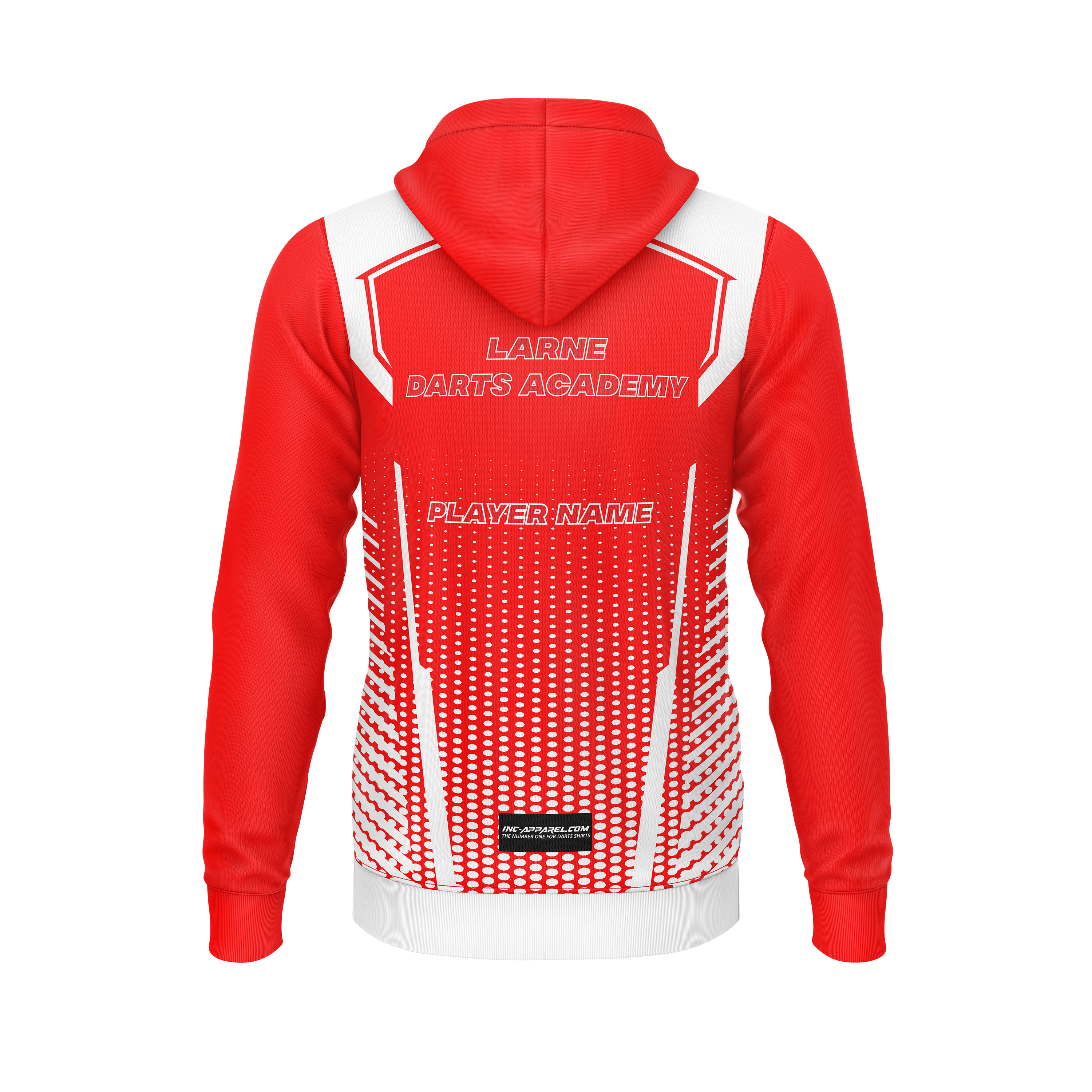 Larne Darts Academy Hoodie – Back View | INC-APPAREL