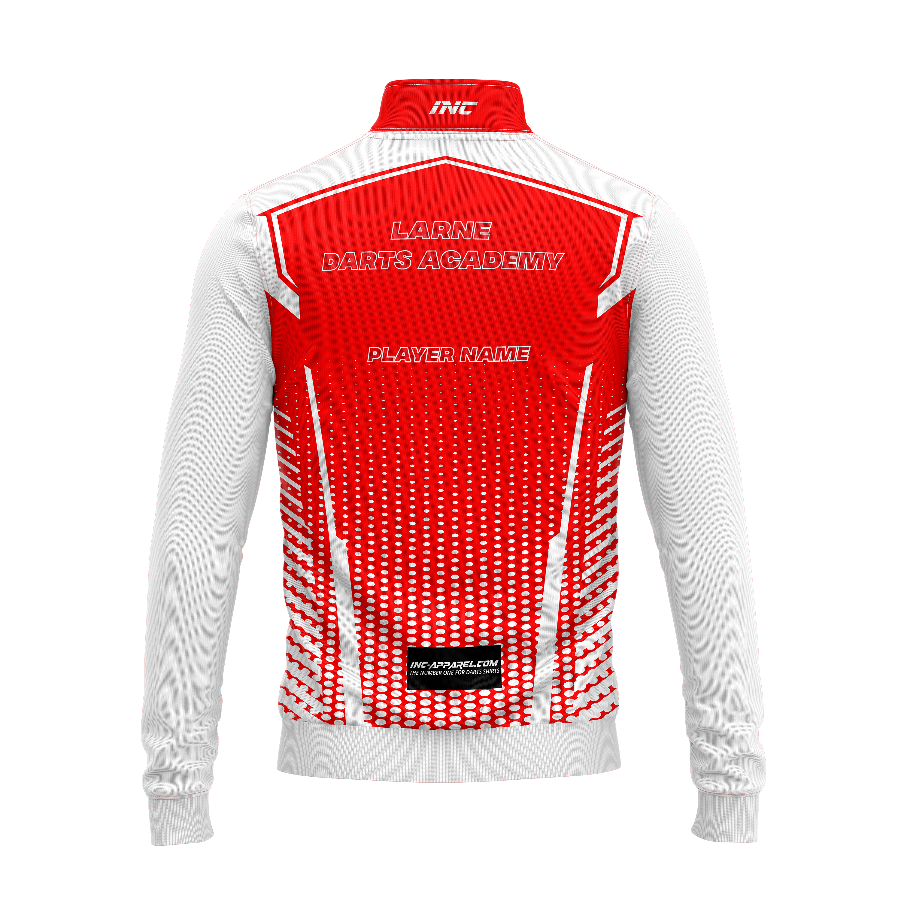 Larne Darts Academy Quarter Zip Midlayer – Back View | INC-APPAREL
