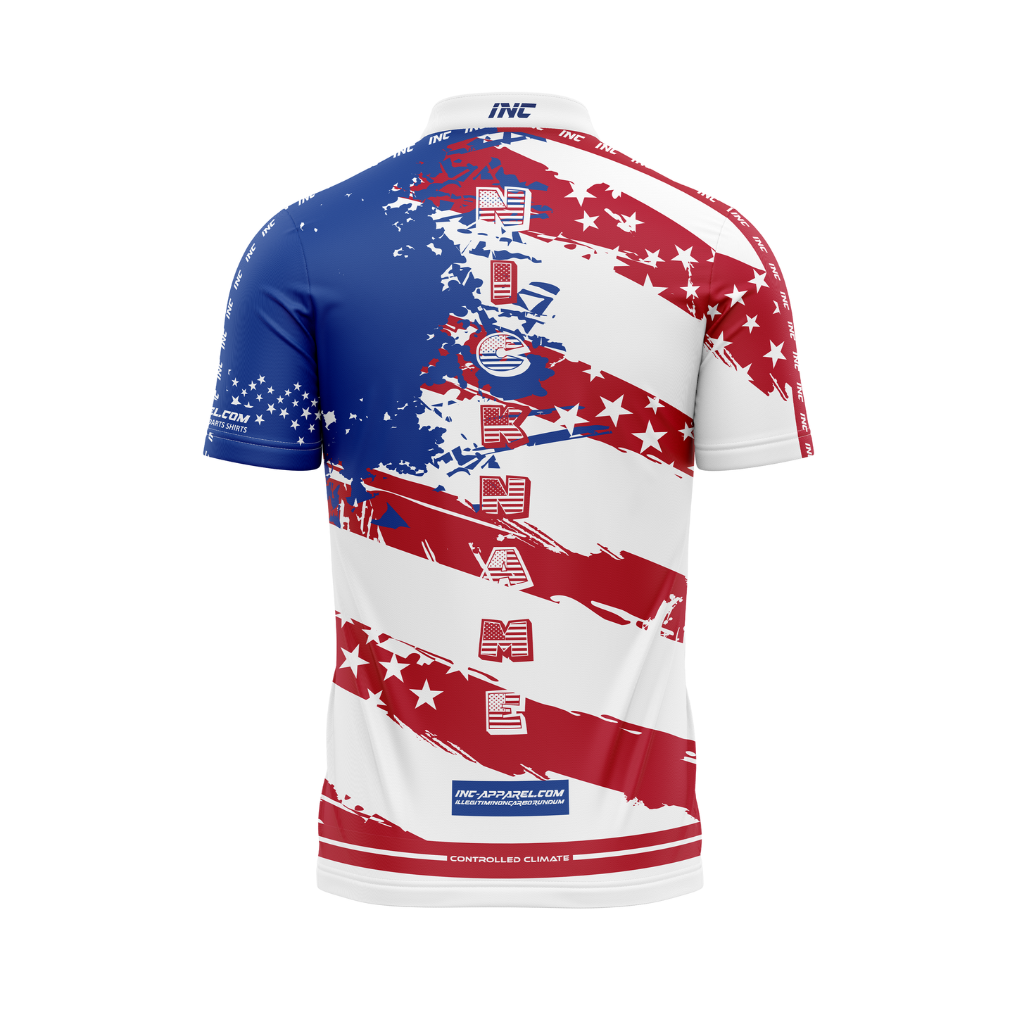 Liberty Break XPRO Collar Custom Pool Shirt USA – Back View | INC-APPAREL