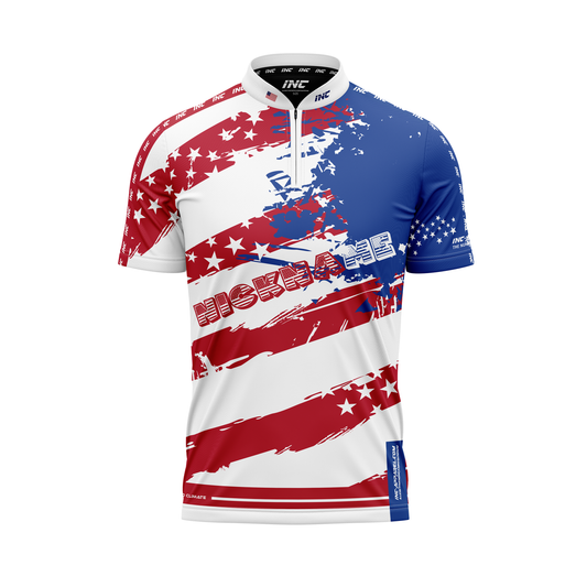 Liberty Break XPRO Collar Custom Pool Shirt USA – Front View | INC-APPAREL