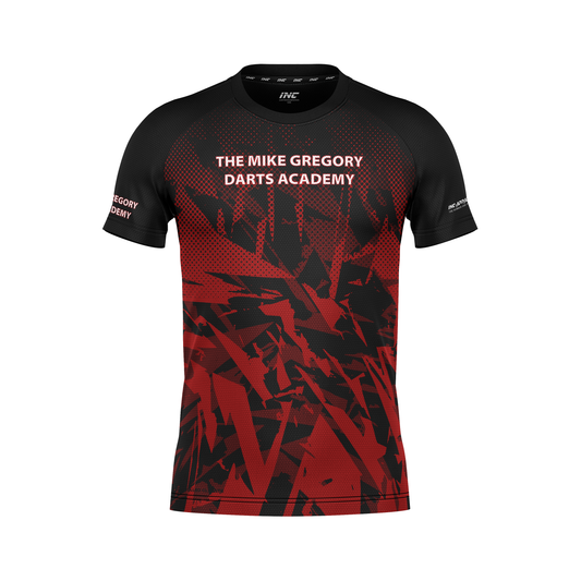 Mike Gregory JDC Darts Academy Training Tee – Front View | INC-APPAREL
