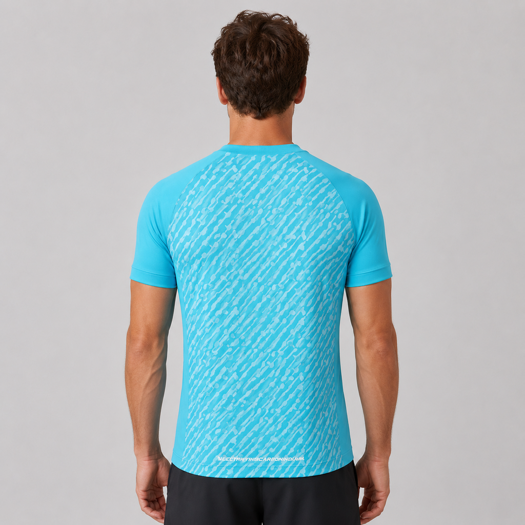 Motus Sky Blue Running & Gym Performance T-Shirt
