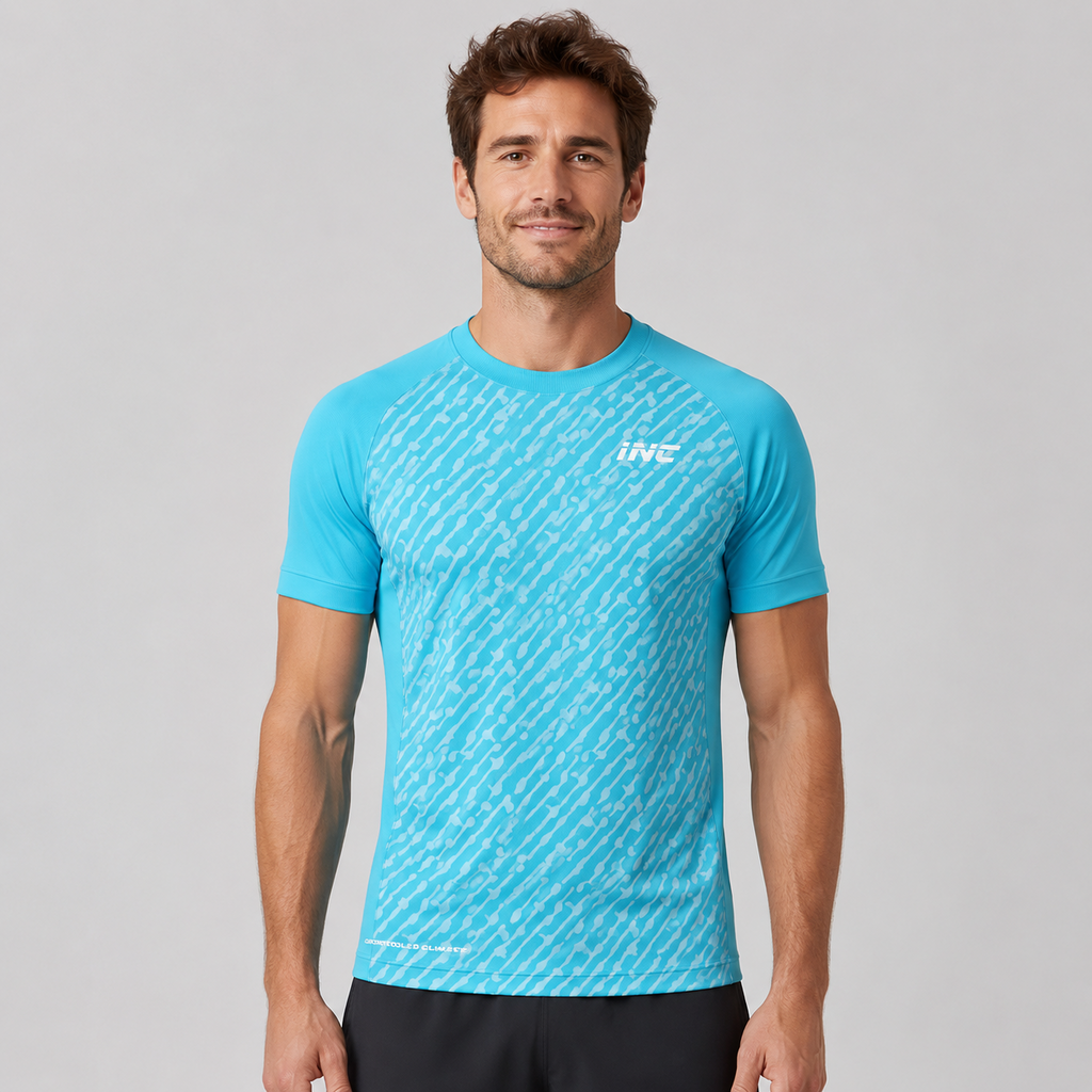 Motus Sky Blue Running & Gym Performance T-Shirt