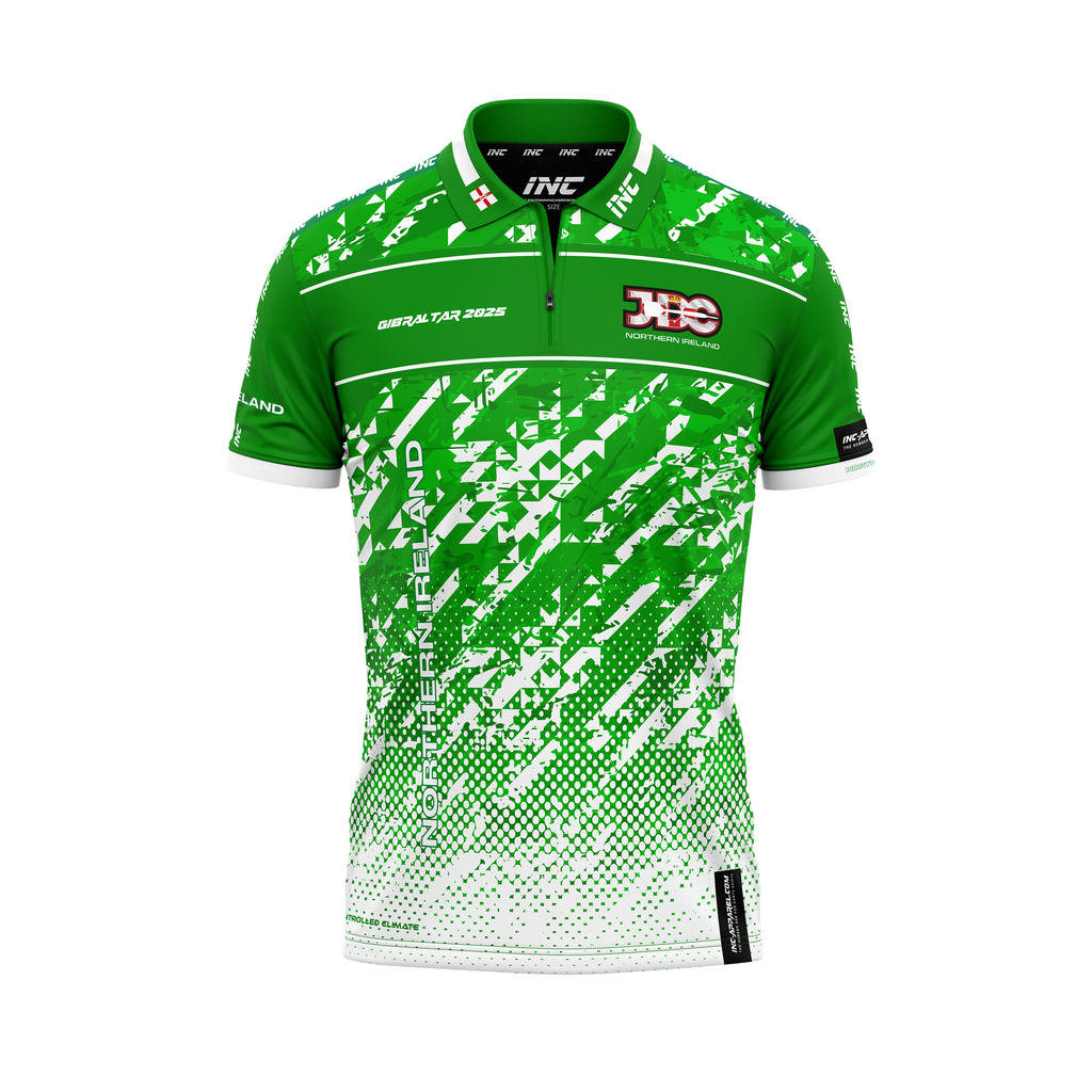 Official Junior Darts Corporation Northern Ireland Zip Polo Darts Shirt – Gibraltar Open Direct Order