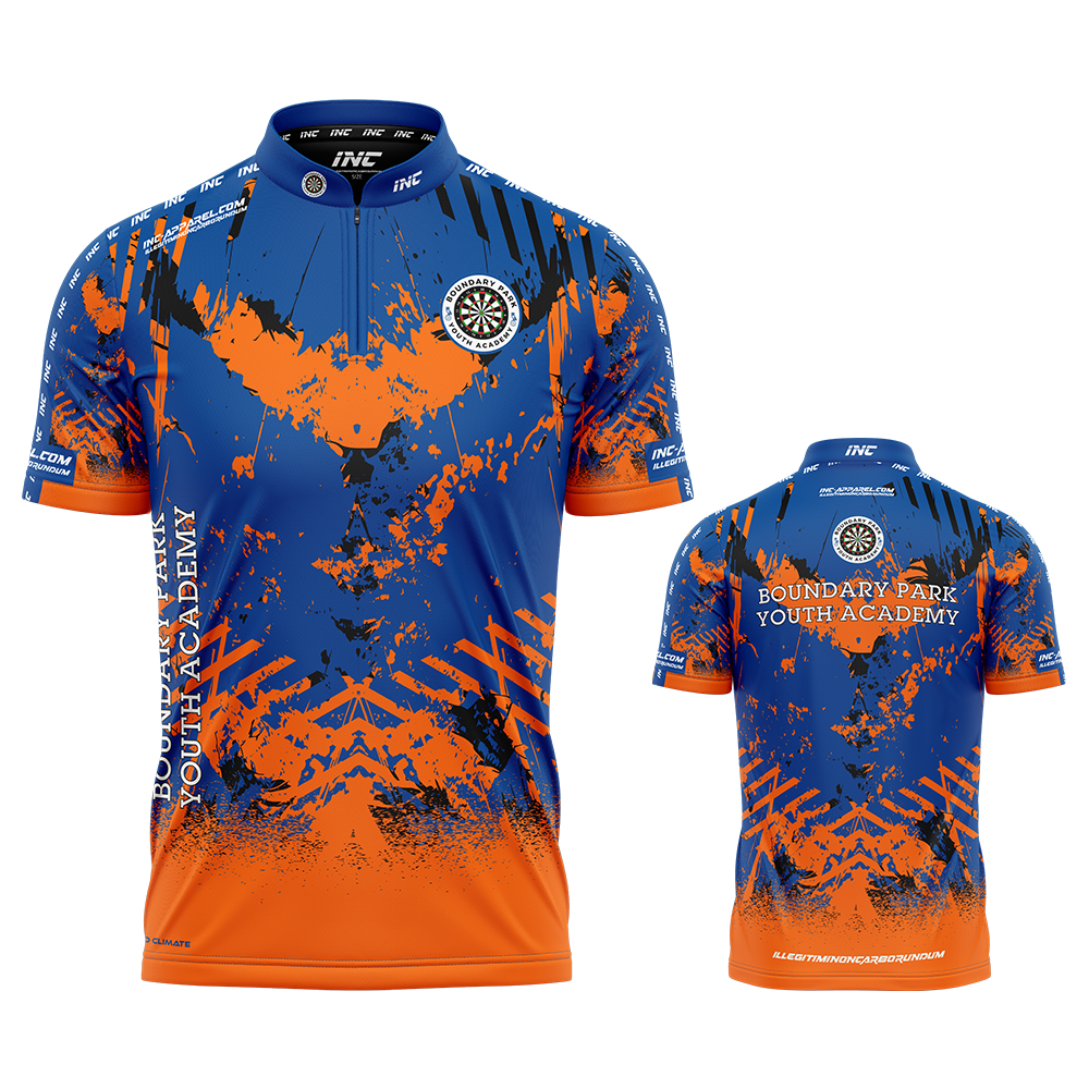 Official Boundary Park Youth Darts Academy darts shirt from INC-APPAREL 1
