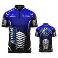 Official Ethan Baines Blue and Black Darts Shirt from INC-APPAREL
