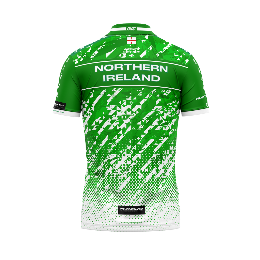 Official JDC Northern Ireland Gibraltar Open Zip Polo Shirt – Back View | INC-APPAREL