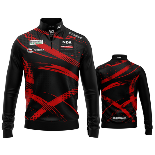 Official Nottinghamshire Darts Academy Quarter Zip Midlayer from INC-APPAREL
