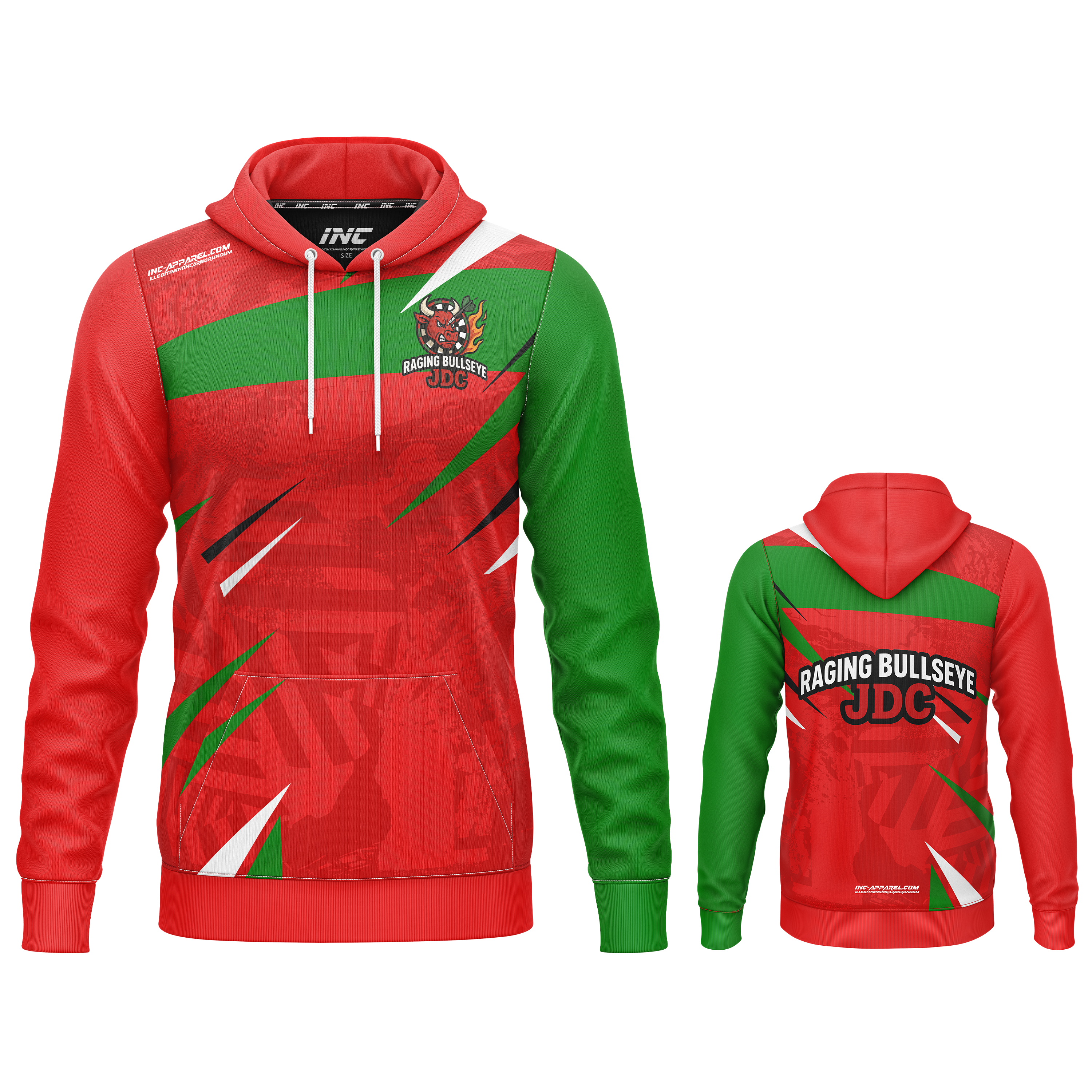 Official Raging Bullseye JDC Hoodie from INC-APPAREL