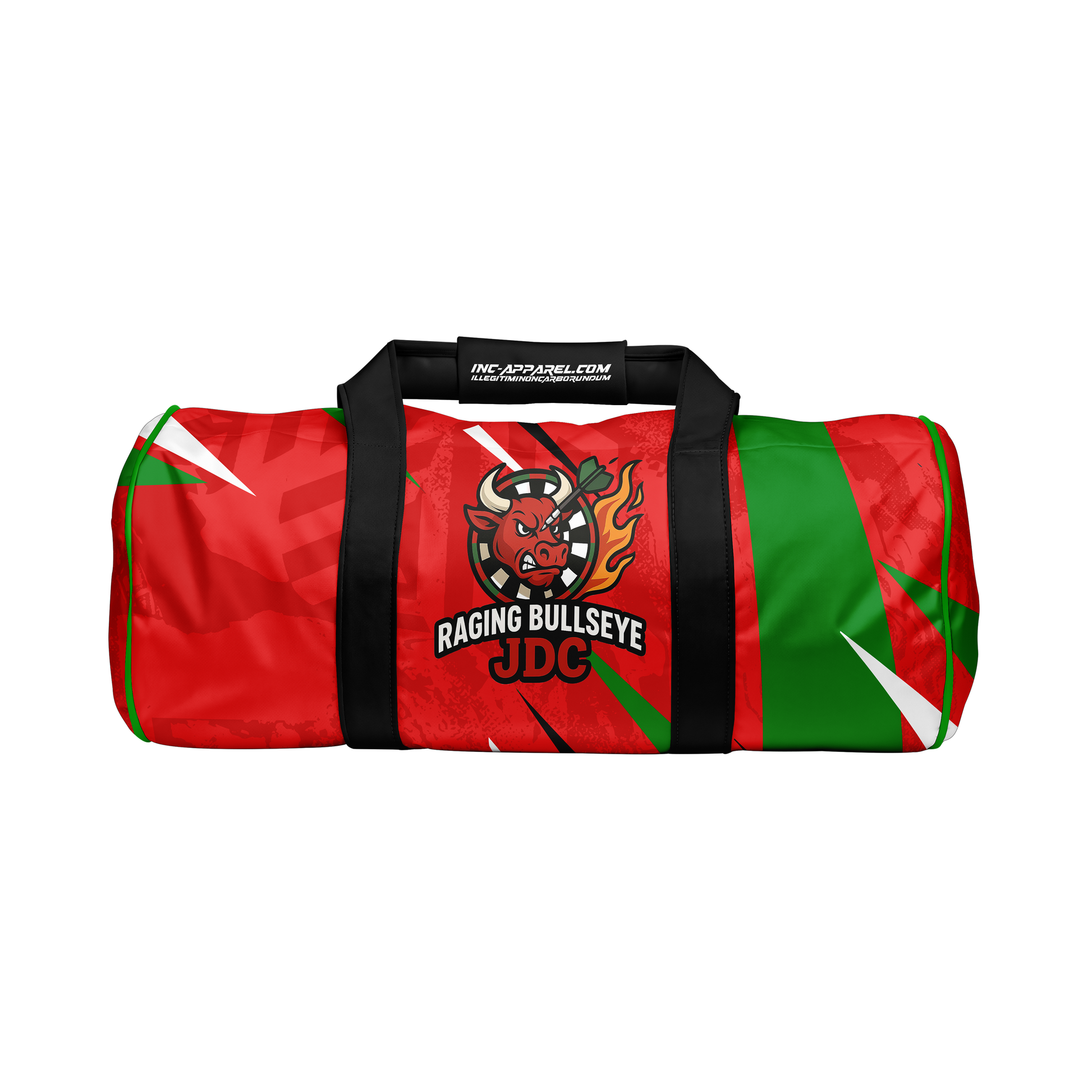 Official Raging Bullseye JDC Kit Bag from INC-APPAREL – junior darts academy kit bag with official branding.
