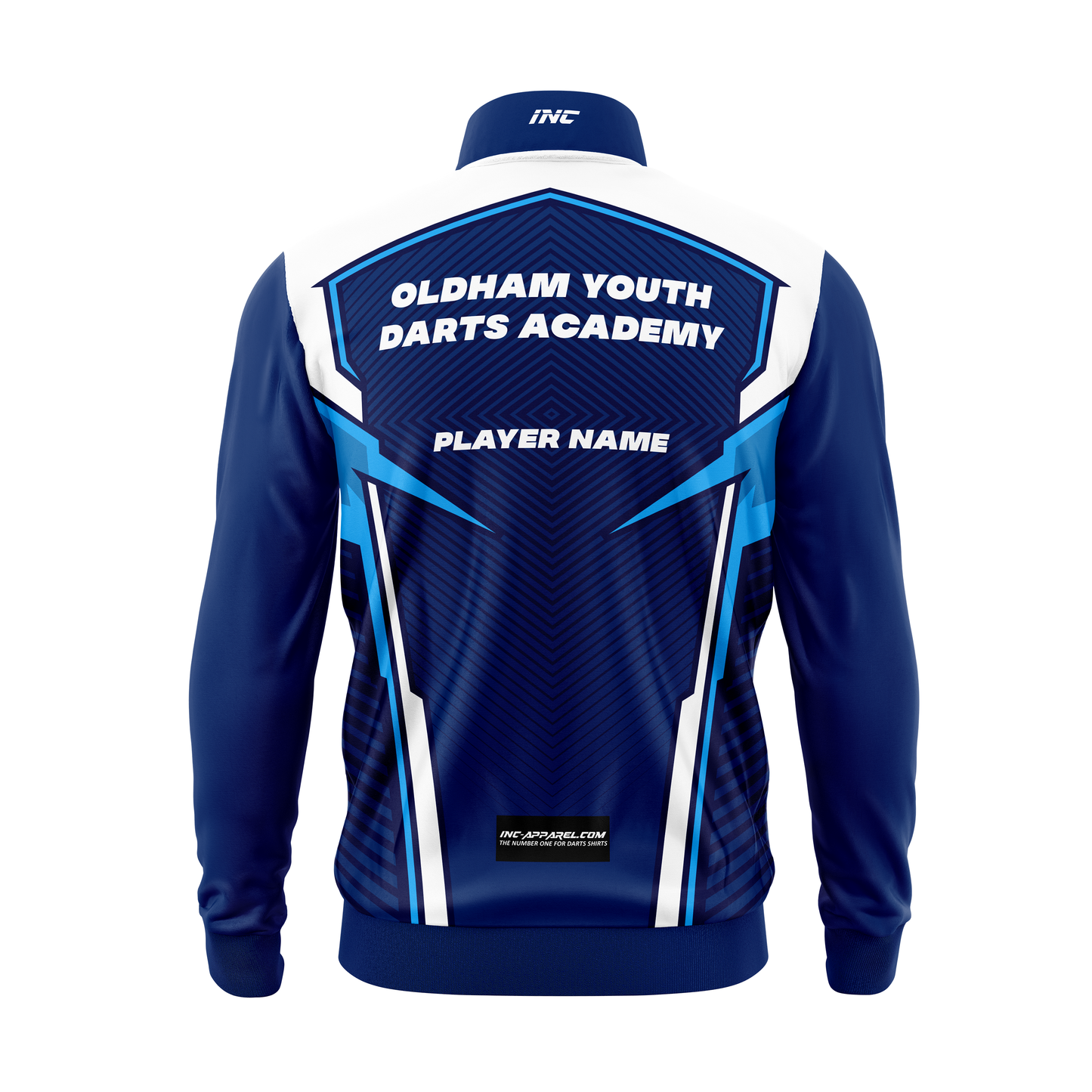 Oldham Youth Darts Academy Tournament Jacket – Back View | INC-APPAREL