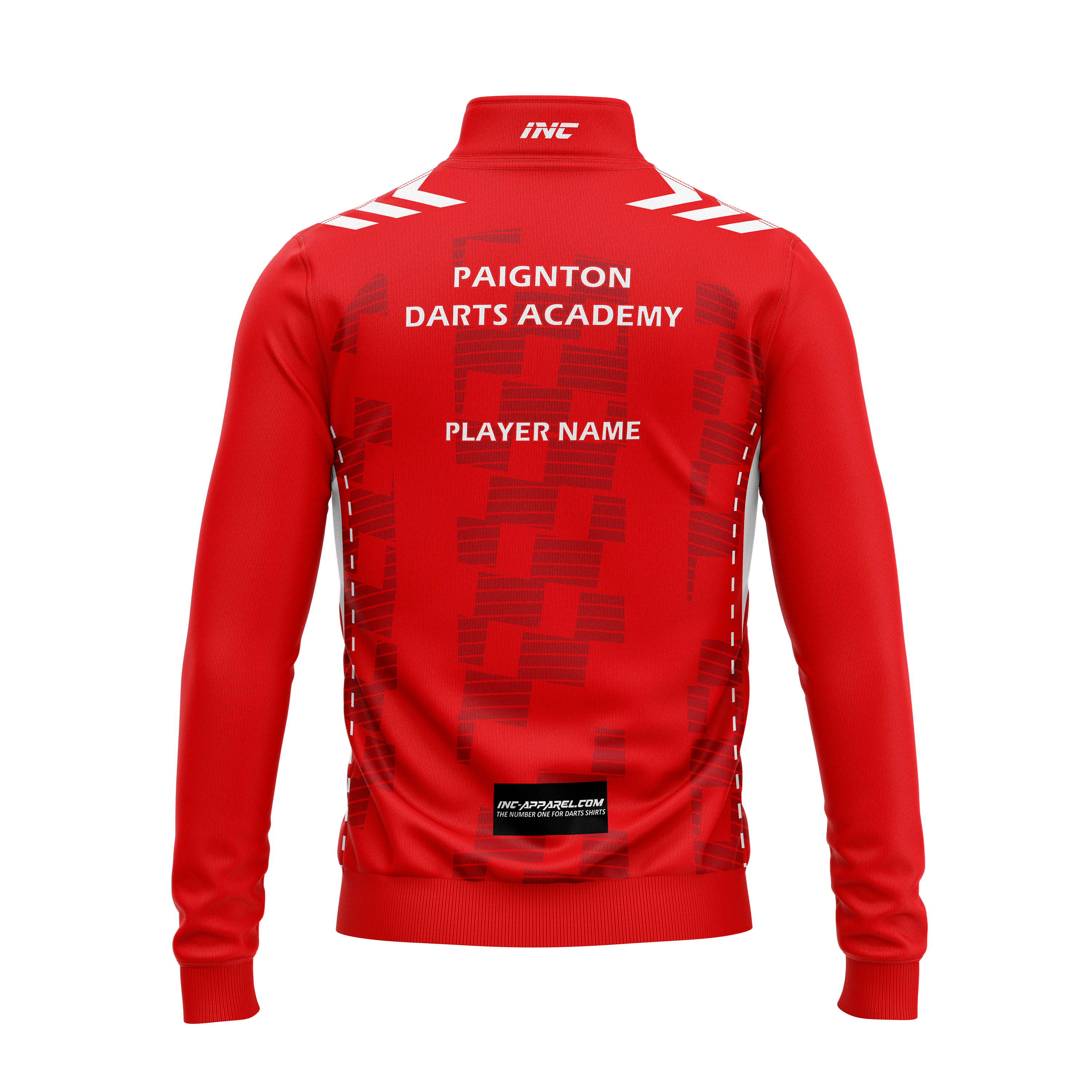 Paignton Darts Academy Quarter Zip Midlayer – Back View | INC-APPAREL