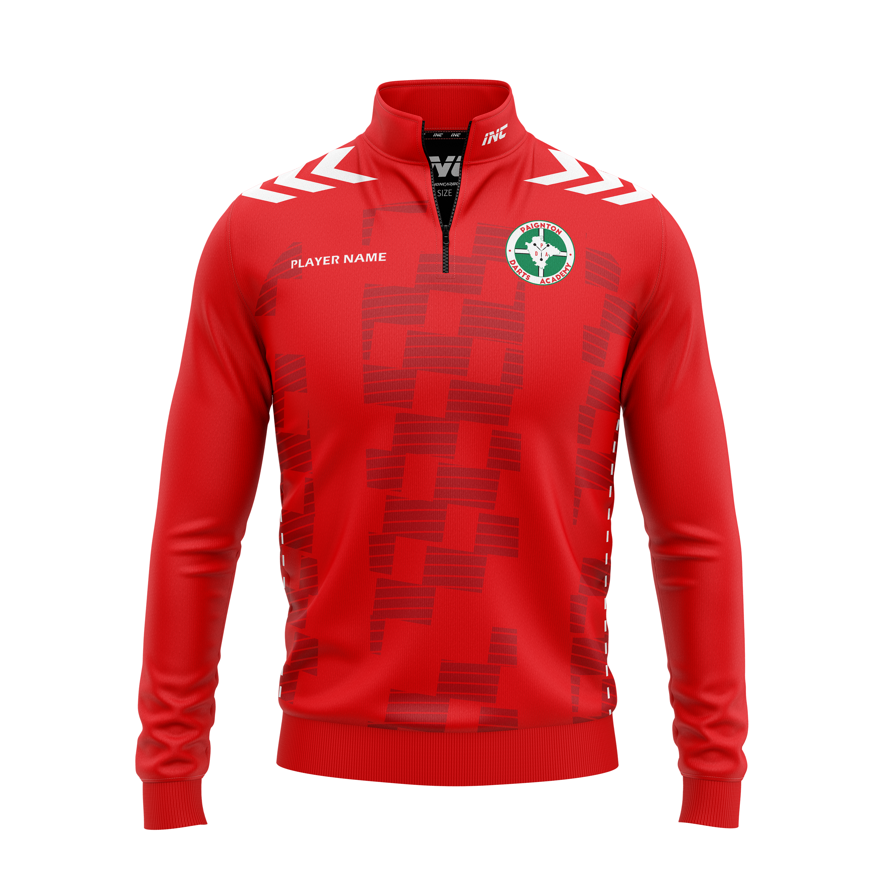 Paignton Darts Academy Quarter Zip Midlayer – Front View | INC-APPAREL