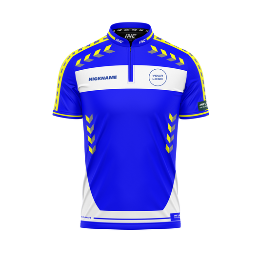 Pedifollium Caeruleus Flavus Pro1 Darts Shirt – Front View | INC-APPAREL