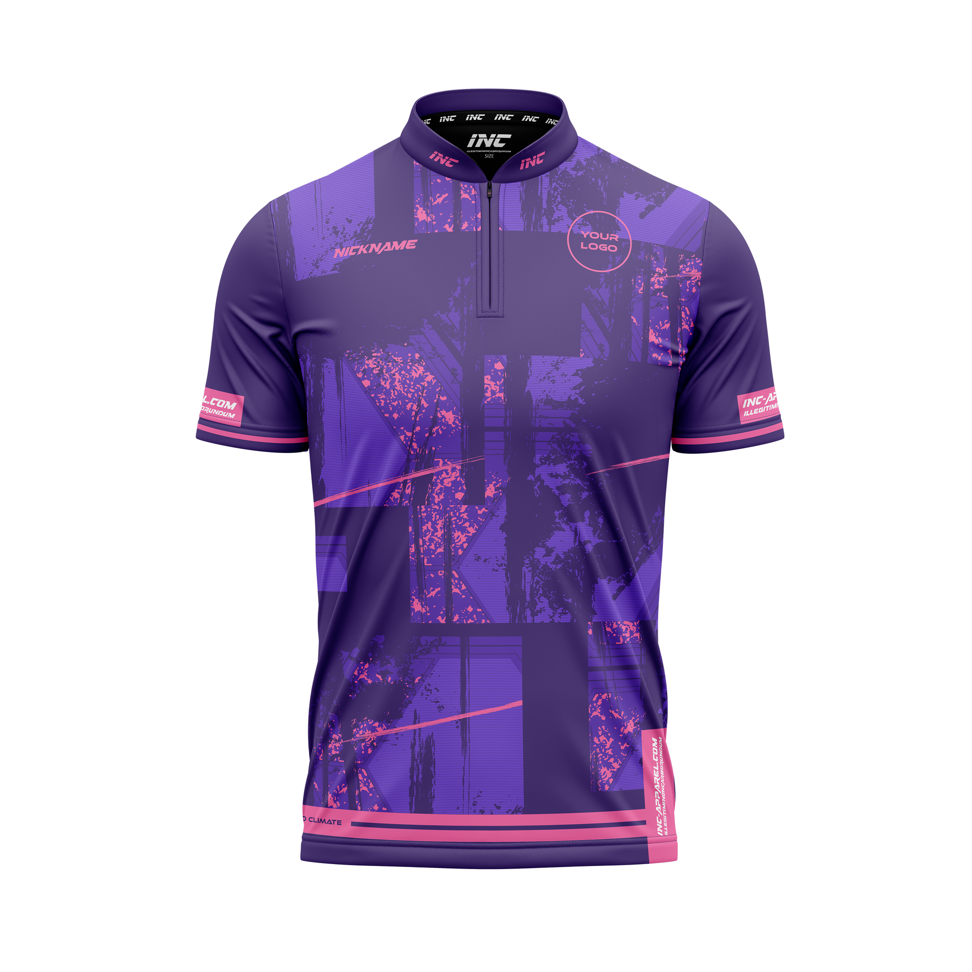 Virtus Rosea XPRO Collar Custom Pool Shirt – Front View | INC-APPAREL