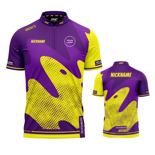 Wacky Purple and Yellow XPRO Collar – Custom Pool Shirt