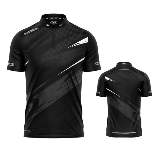 Acies Black Darts and Pool Shirt by INC-APPAREL – lightweight breathable performance darts shirt