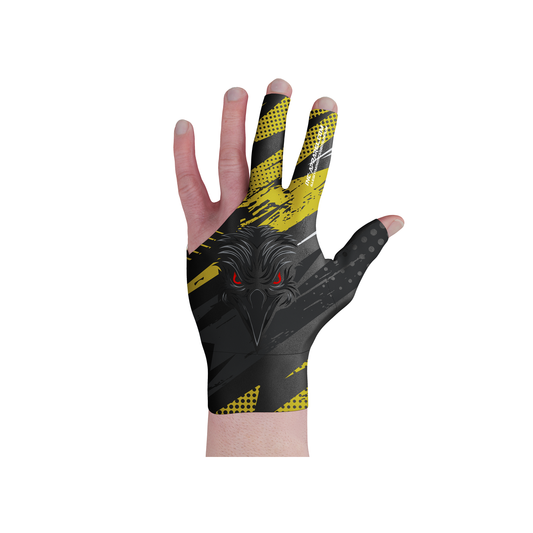 Acies Falco Gold Pool Glove from INC-APPAREL – made-to-order performance pool glove with breathable fabric, non-slip grip, and gold design.
