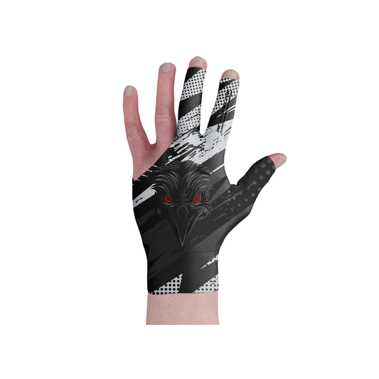 Acies Falco White Pool Glove from INC-APPAREL – made-to-order performance pool glove with breathable fabric, non-slip grip, and clean white design.