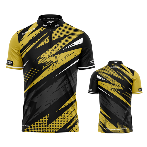 Acies Gold Darts/Pool Shirt from INC-APPAREL – premium performance shirt for competitive darts and pool players.