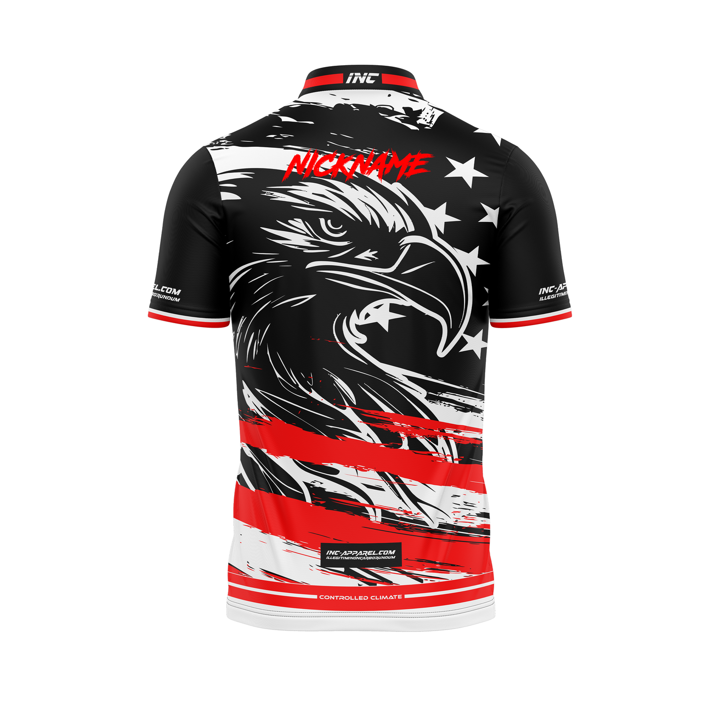 Back view of the Alpha Aquila Pro1 Darts Shirt From INC-APPAREL