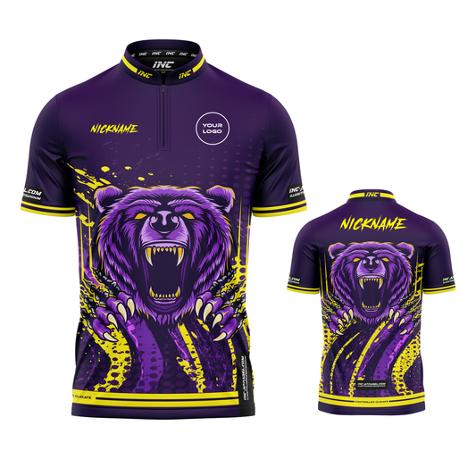 Combined front and back view of the Alpha Ursus Pro1 Darts Shirt from INC-APPAREL
