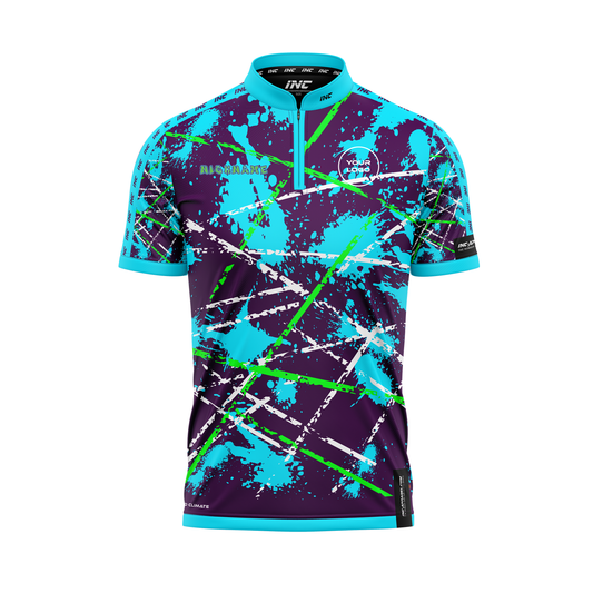Anarchy Purpura Pro1 Darts Shirt – Front View | INC-APPAREL