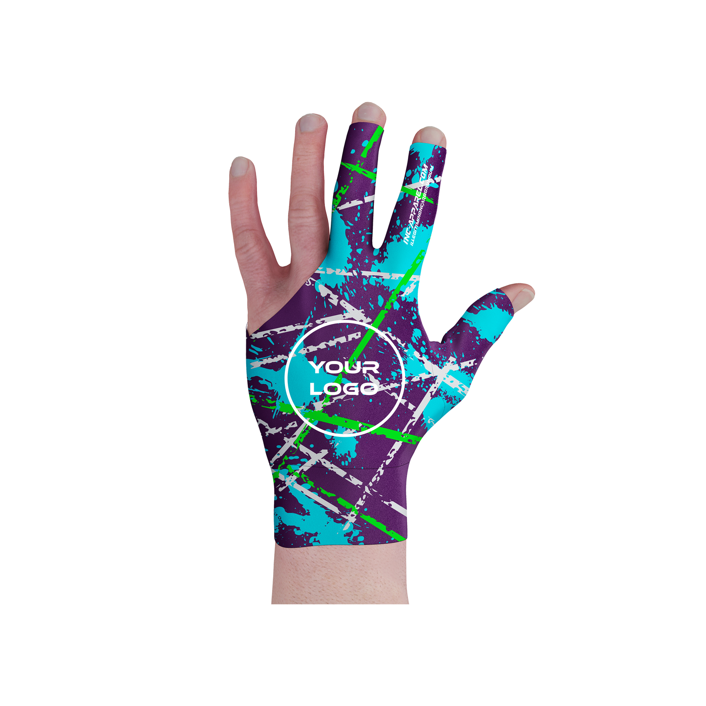 Anarchy Purpura purple and blue performance pool glove from INC-APPAREL