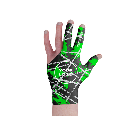 Anarchy Viridis black and neon green performance pool glove from INC-APPAREL