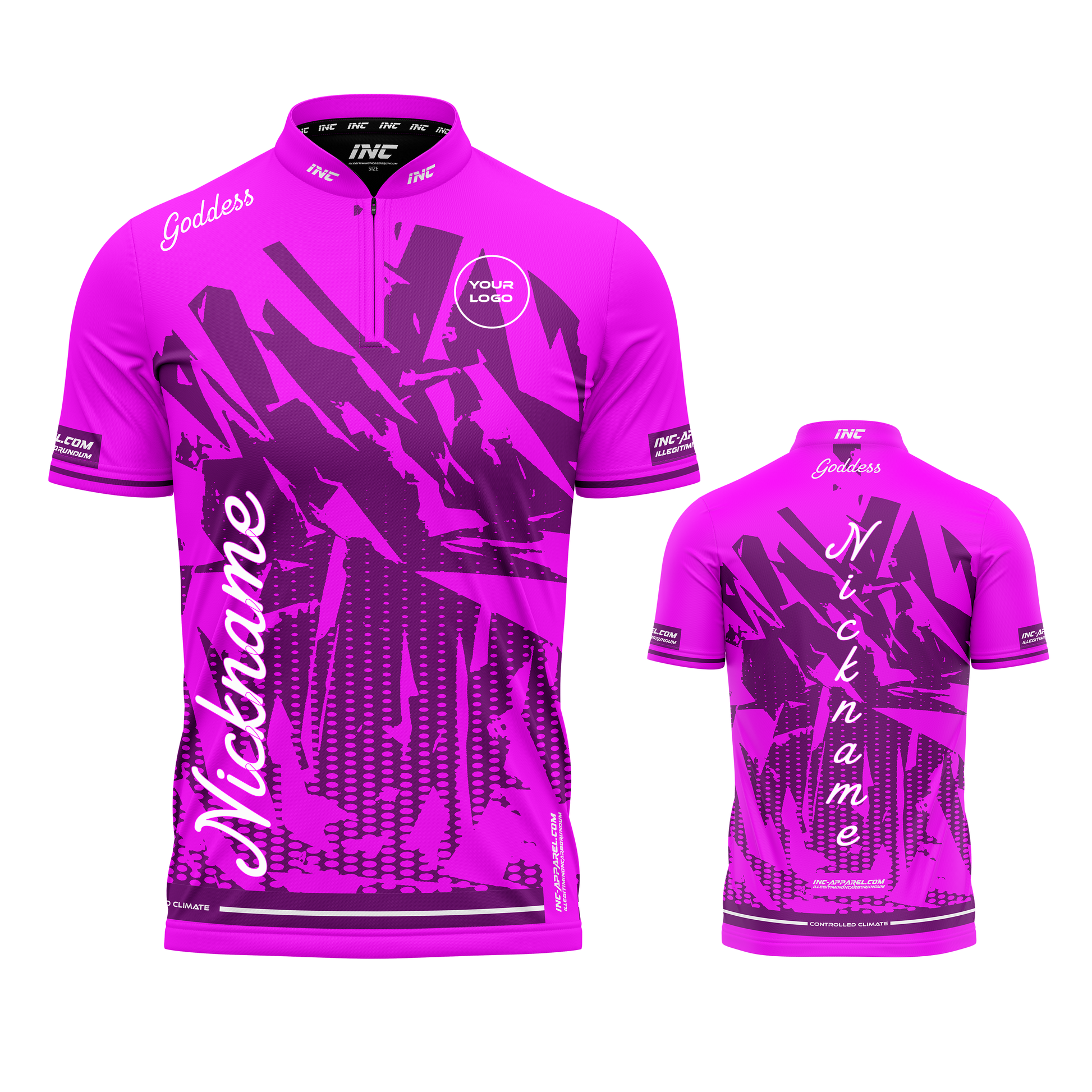 Bellona Purpura pink and purple darts shirt from INC-APPAREL