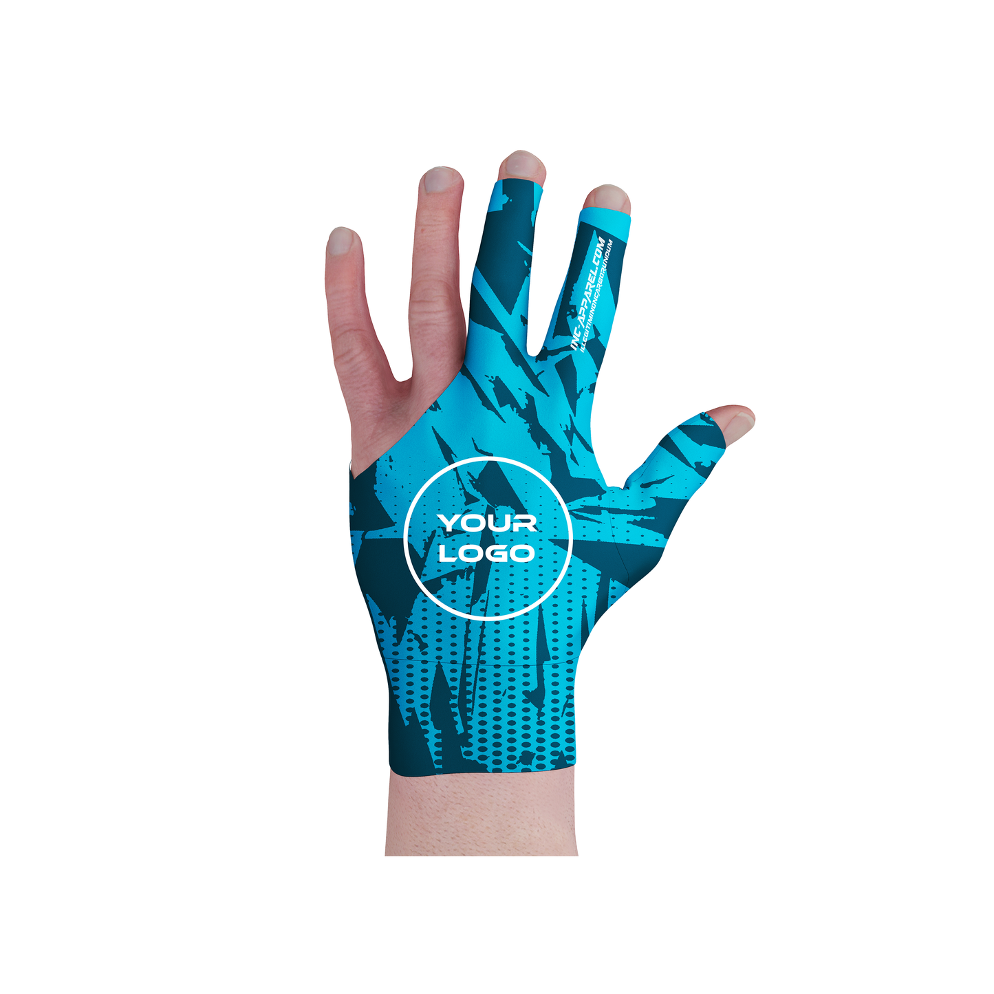 Bellona Viridi Caeruleus teal and blue performance pool glove from INC-APPAREL
