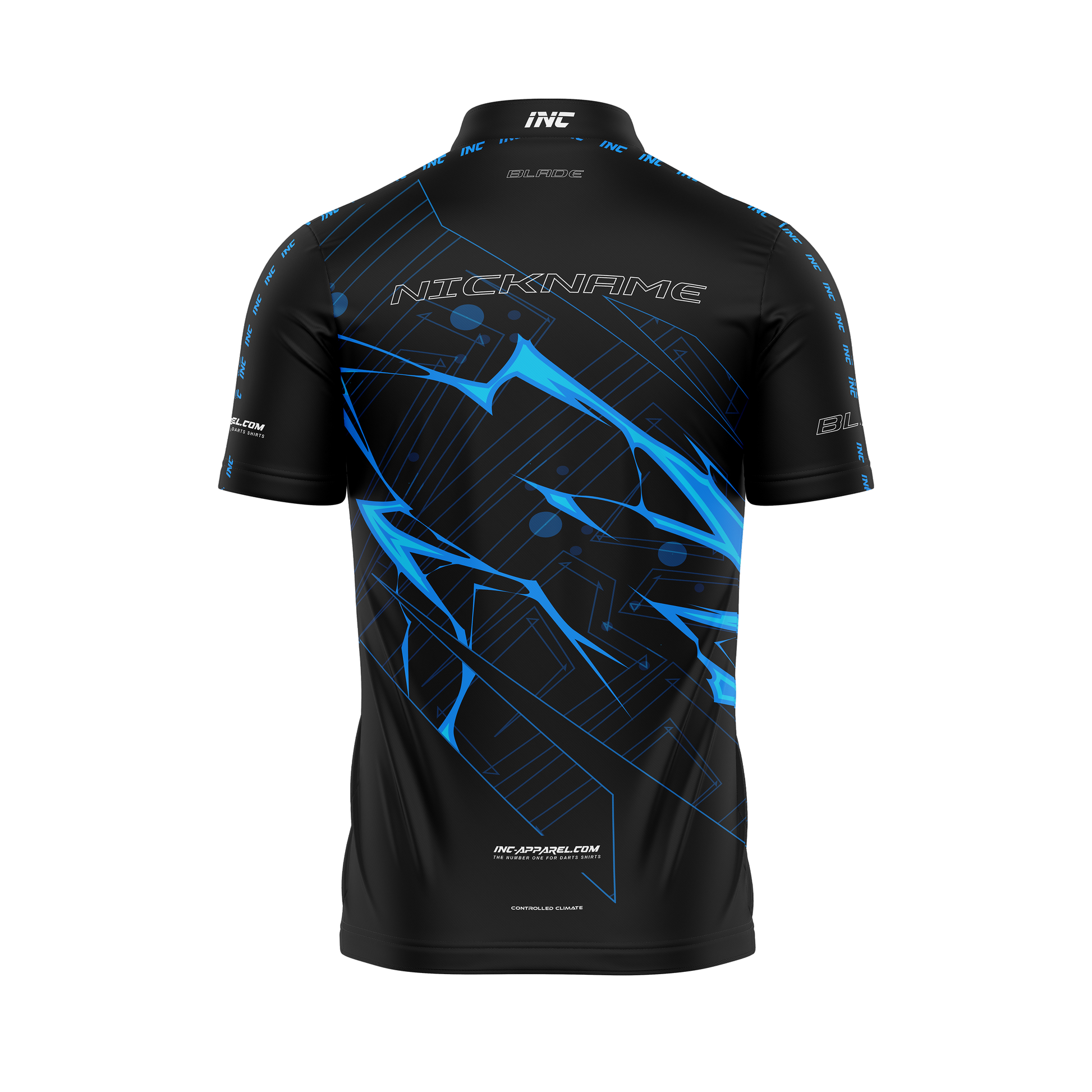 Blade Tempestas Pro-1 Darts Shirt – Back View | INC-APPAREL