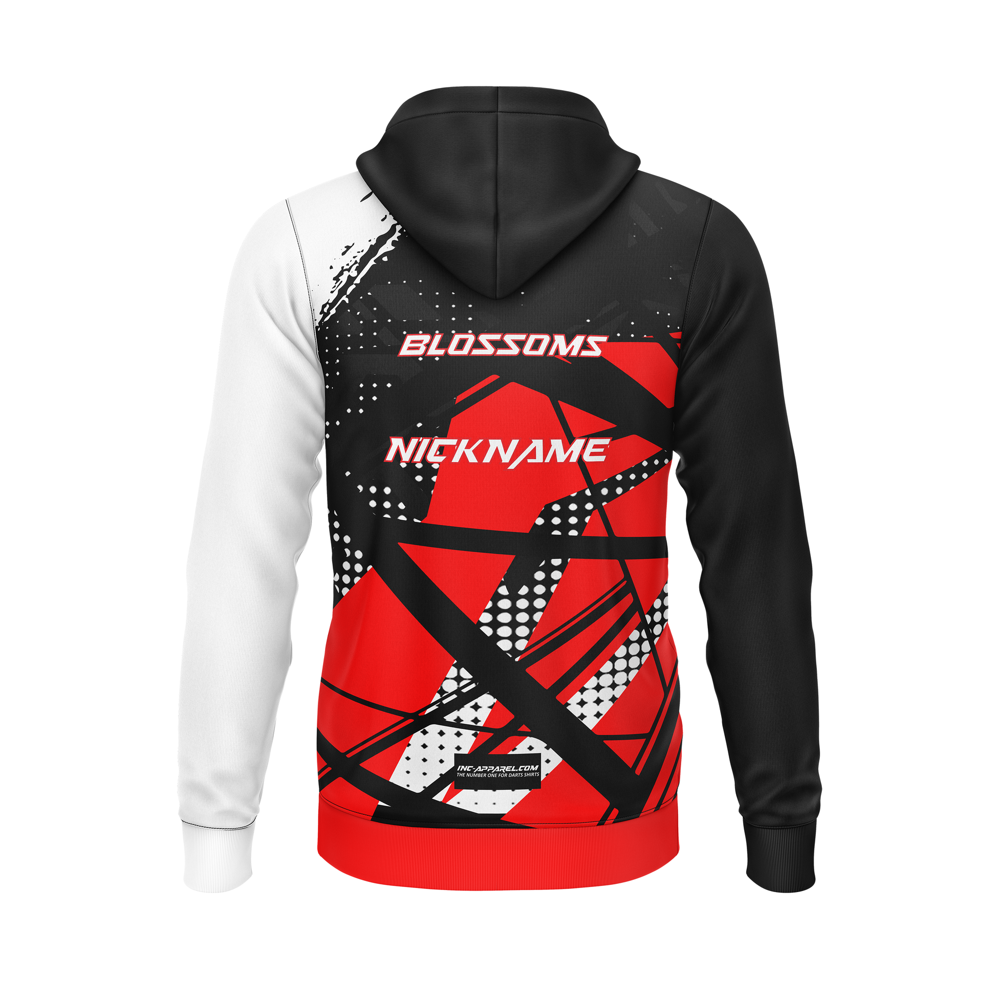 Blossoms Junior Darts Academy Hoodie – Back View | INC-APPAREL