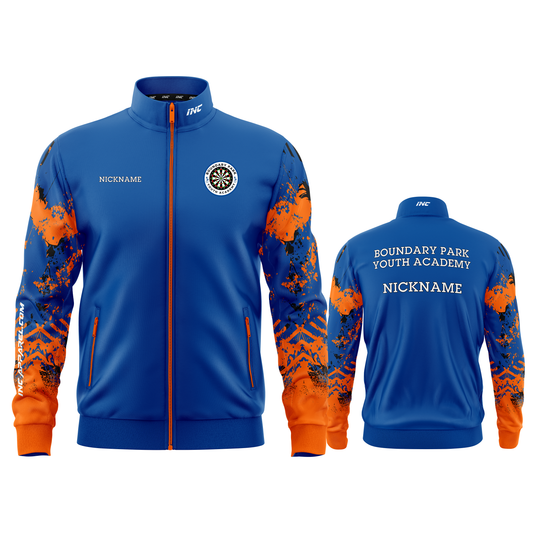 Boundary Park Youth Darts Academy Tournament Jacket – Both Views | INC-APPAREL